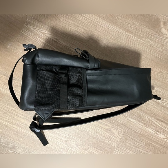 Black Leather Backpack - Picture 6 of 8